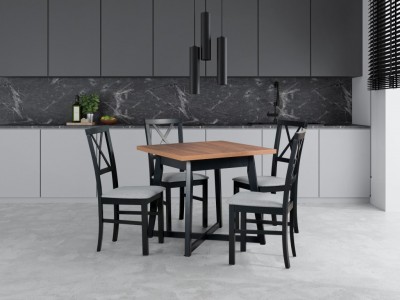 Трапезен комплект маса OTTO 1 L + столове MILANO 4